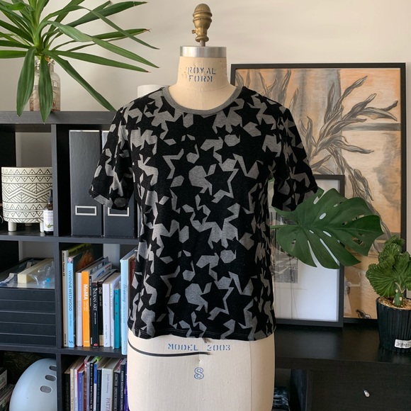 Maje Velvet/Cotton Star T-Shirt - Picture 2 of 7